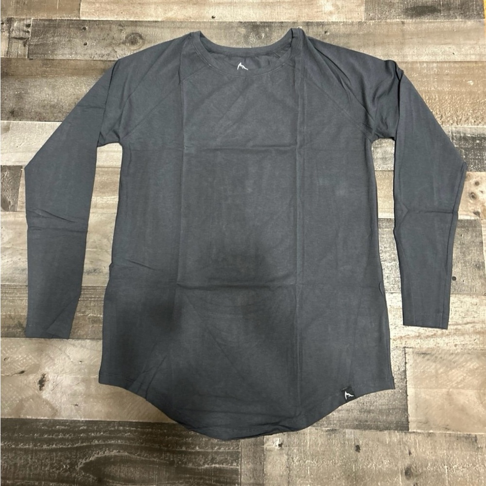 Rokwolf Lounge Long Sleeve T-Shirt Women’s L in Iron Gate Color NWOT Pima Cotton
